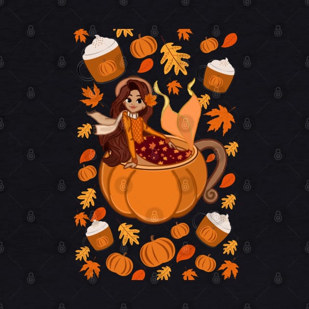 Pumpkin Spice Mermaid by Octopus Cafe